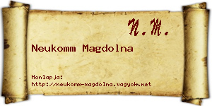 Neukomm Magdolna névjegykártya
